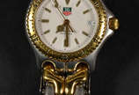 Relógio masculino  TAG HEUER, profissional - 20... - Relógio masculino  TAG HEUER, profissional - 200 m, caixa e pulseira em aço e ouro 18 k , cristal de safira, número 5958. Fabricação Suíça. Most...