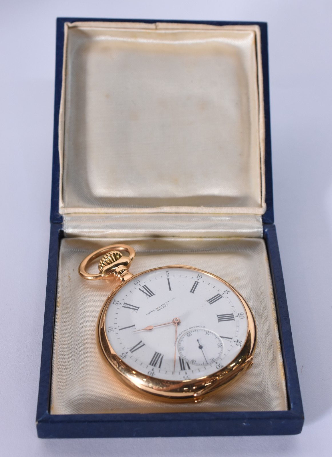 Relógio Patek Philippe de bolso em ouro 18k, chronometro Gondolo... - foto 3 de 10
