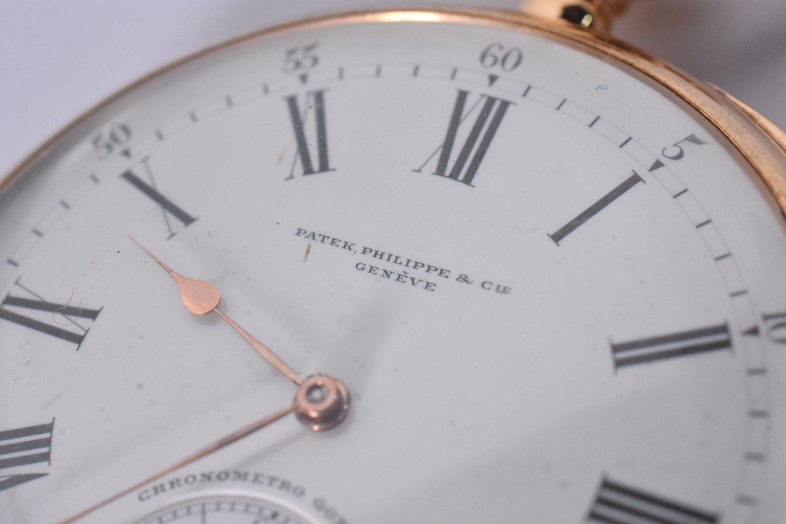 Relógio Patek Philippe de bolso em ouro 18k, chronometro Gondolo... - foto 9 de 10