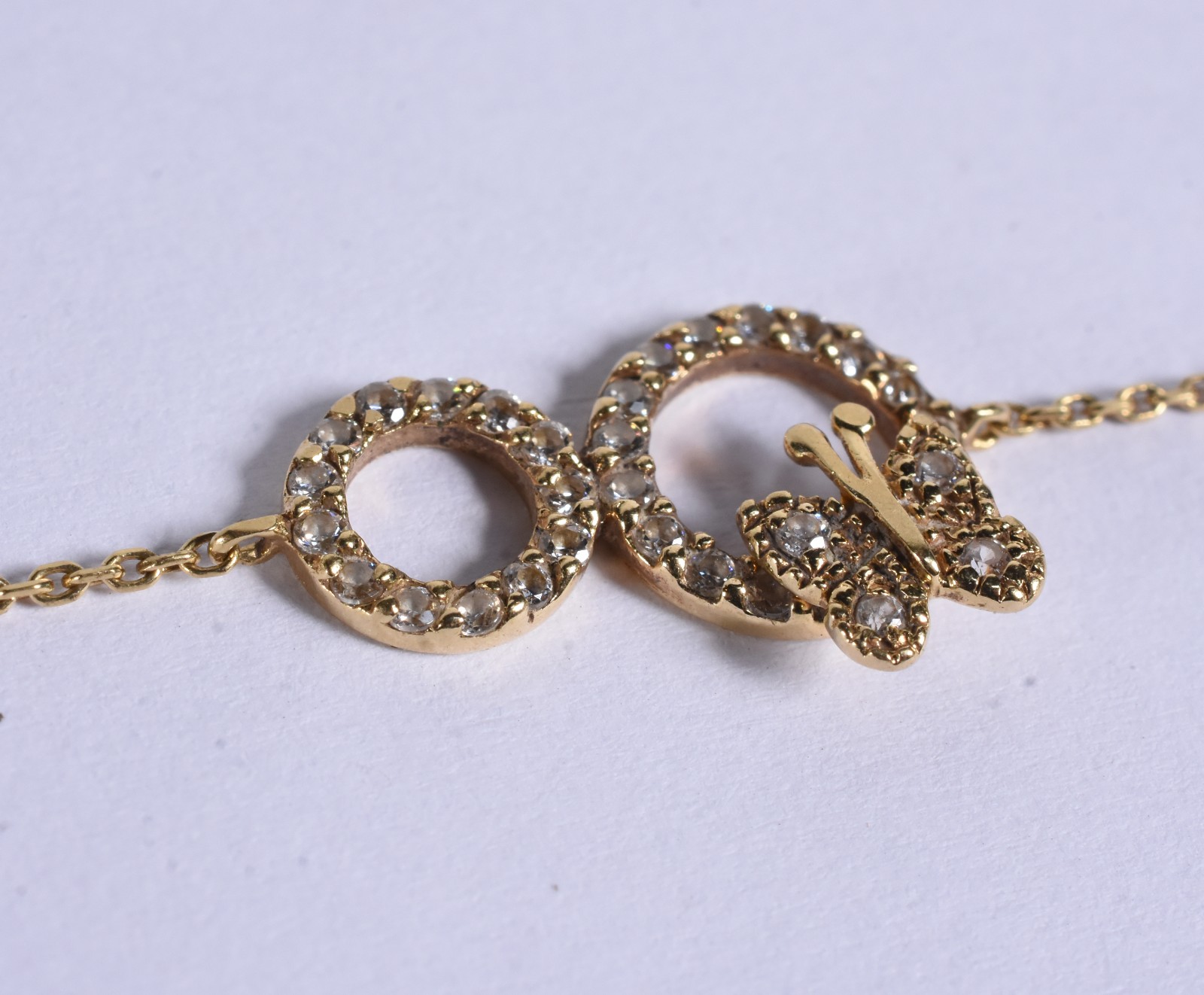 Pulseira de ouro 18 k, contraste 750, cravejado com pequenos... - foto 4 de 8