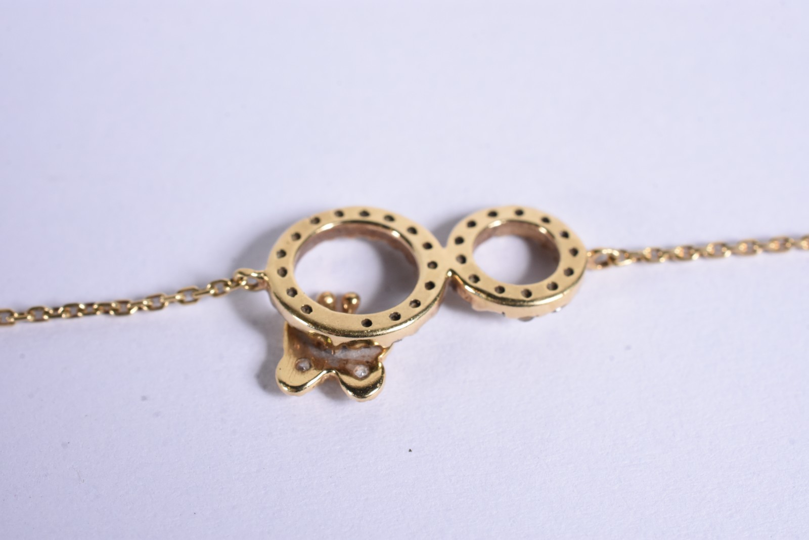 Pulseira de ouro 18 k, contraste 750, cravejado com pequenos... - foto 6 de 8