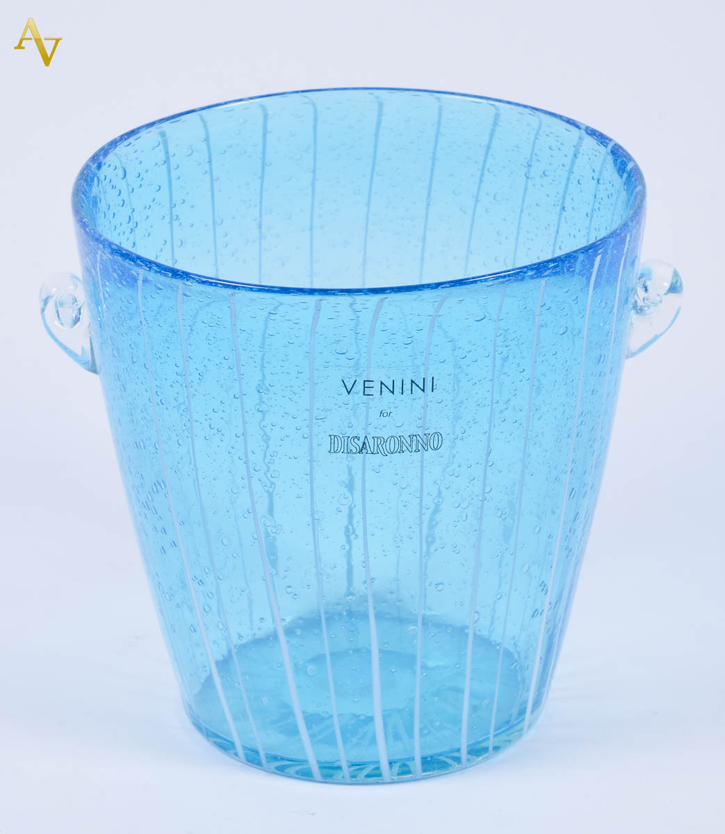 Venini. Ice Bucket (balde de gelo) em vidro de murano, fabricação...