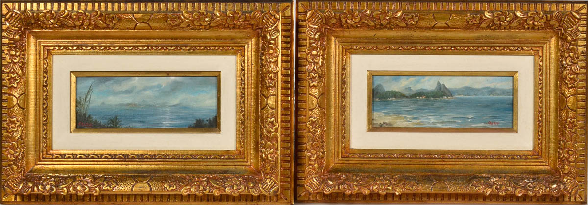 CEZARDI - Par - Paisagem e Marinha - ostcm - 9 x 23.