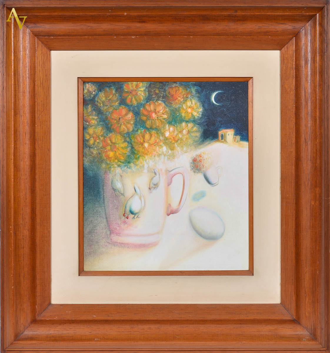 ADILSON SANTOS - Vaso com flores - ost - 33 x 29