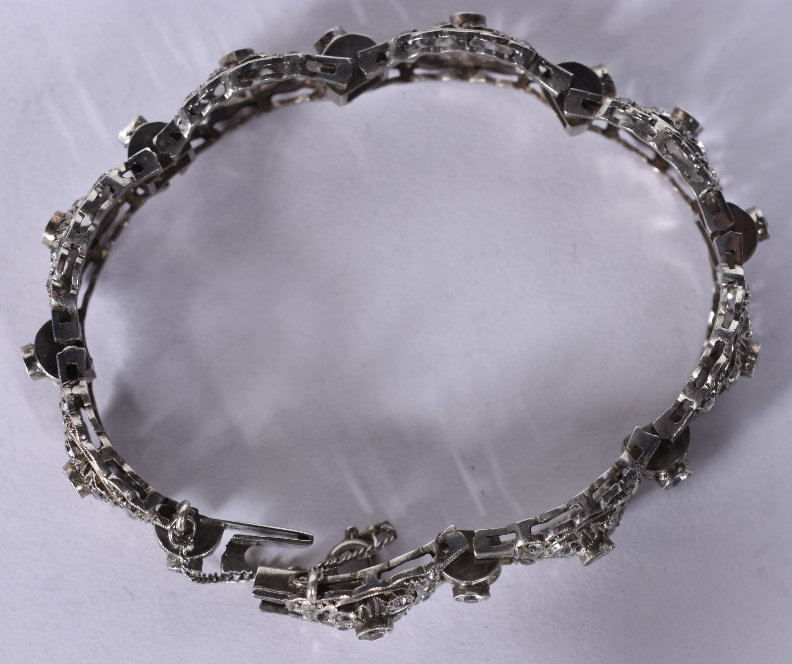 Pulseira de prata com zircone (Por motivos de segurança a peça não se... - foto 4 de 6