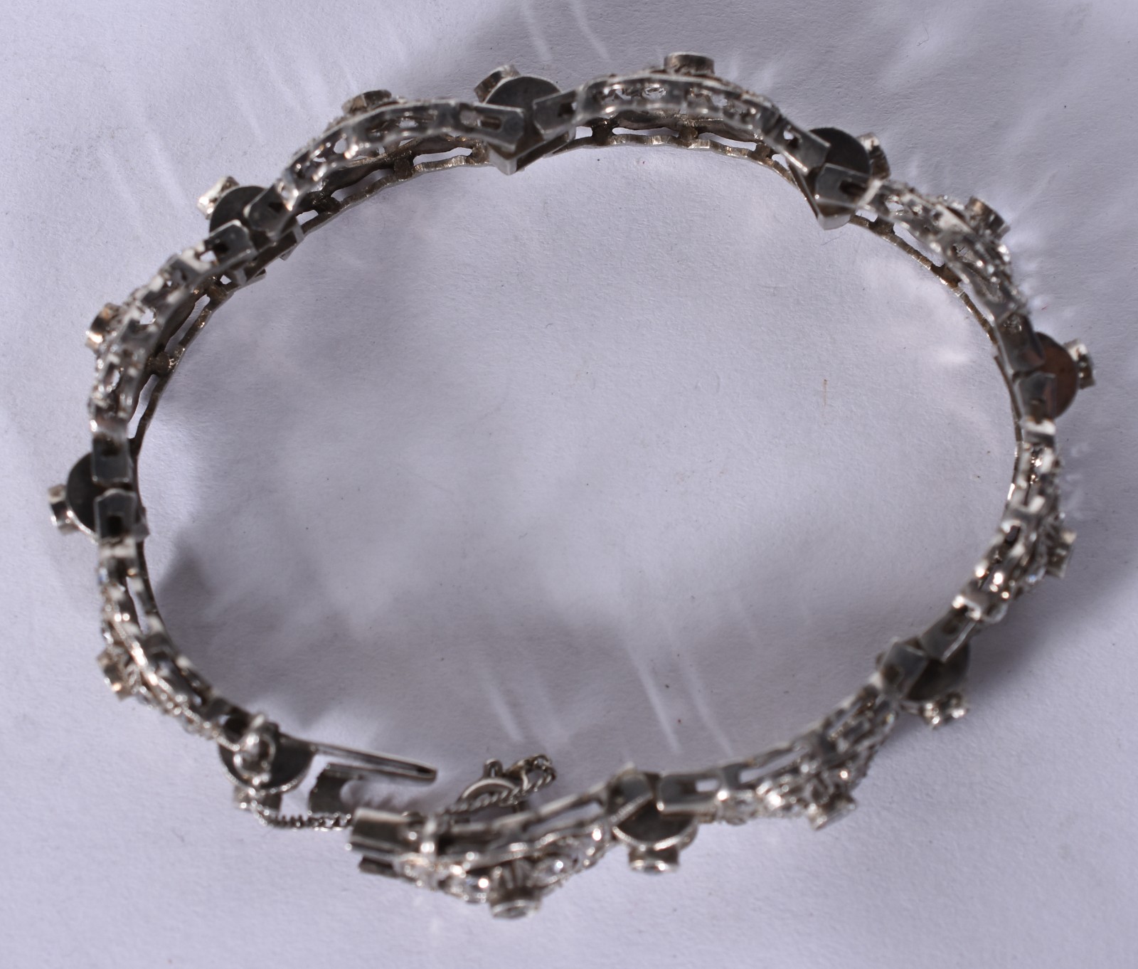Pulseira de prata com zircone (Por motivos de segurança a peça não se... - foto 2 de 6