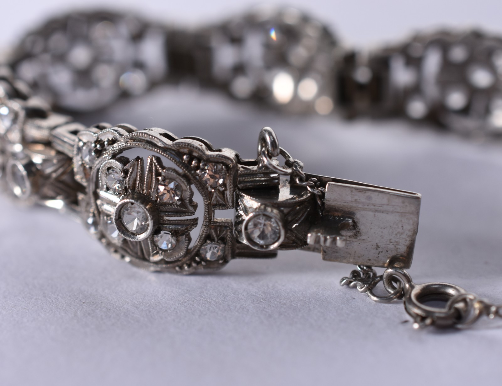 Pulseira de prata com zircone (Por motivos de segurança a peça não se... - foto 6 de 6