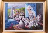 Manoel Costa (1943), Florista - Óleo sobre tela.