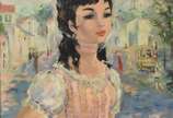 Jean Gabriel Domergue ( 1889 - 1962 ), La belle... - Óleo sobre tela.
