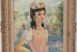 Jean Gabriel Domergue ( 1889 - 1962 ), La belle... - Óleo sobre tela.