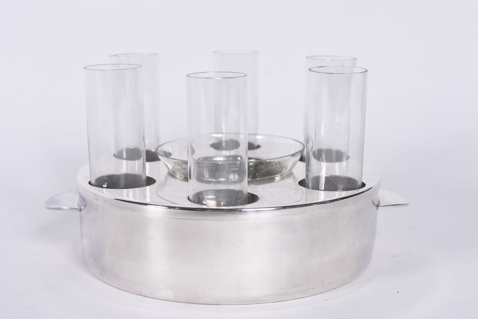 Conjunto de metal prateado para caviar e copinhos de cristal para... - foto 4 de 5