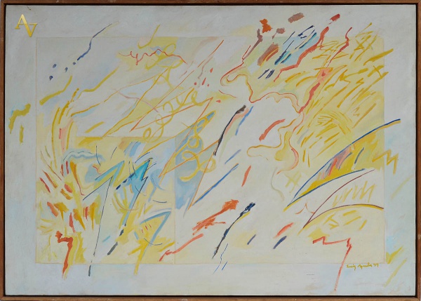 LUIZ AQUILA - Abstrato - datado 1979 - ost - 92 x 65.