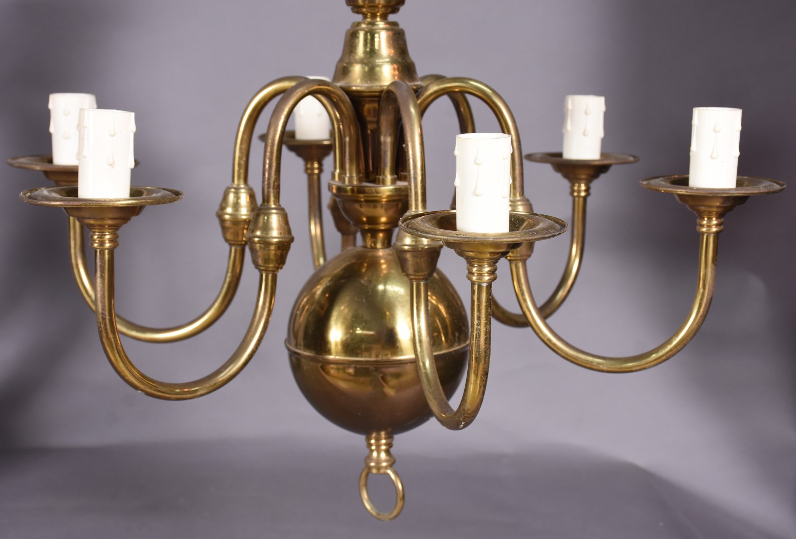 Lustre estilo holandês de metal dourado para 6 luzes. - foto 5 de 5