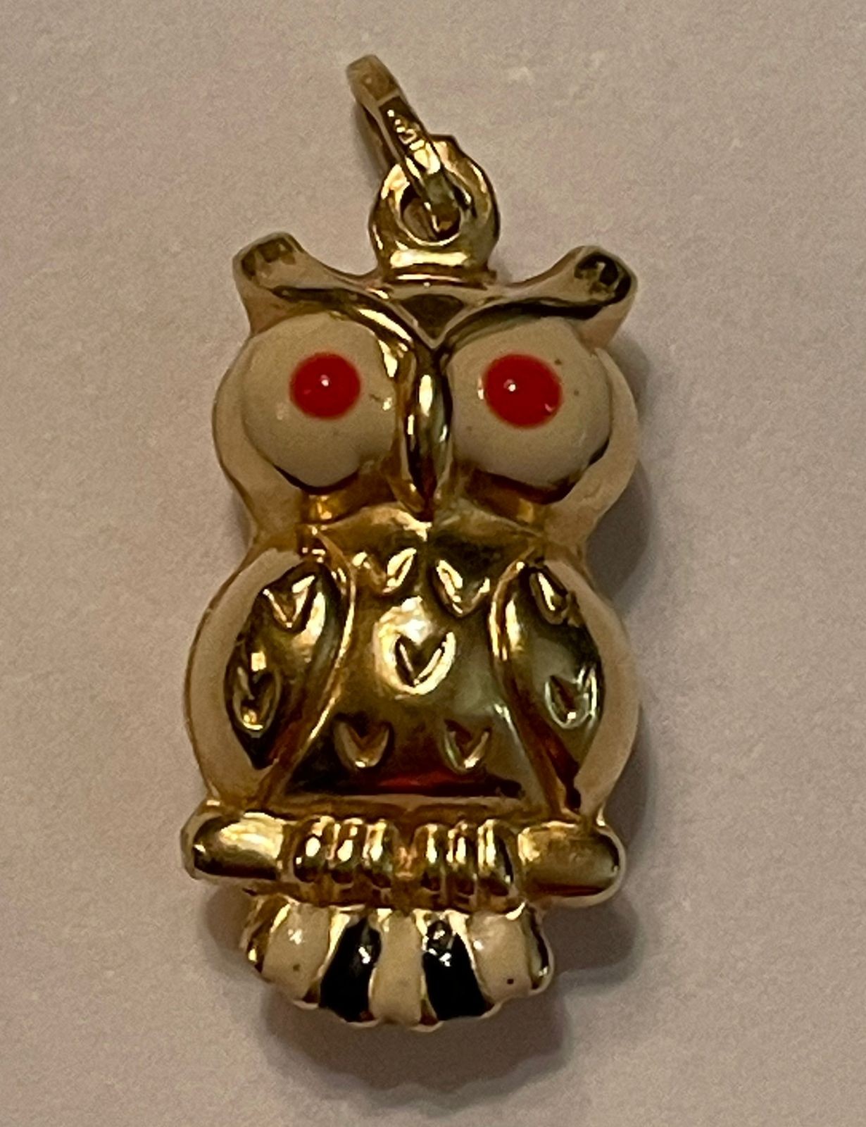 Pendente de ouro 18 k na forma de coruja (Por motivos de segurança a... - foto 2 de 4
