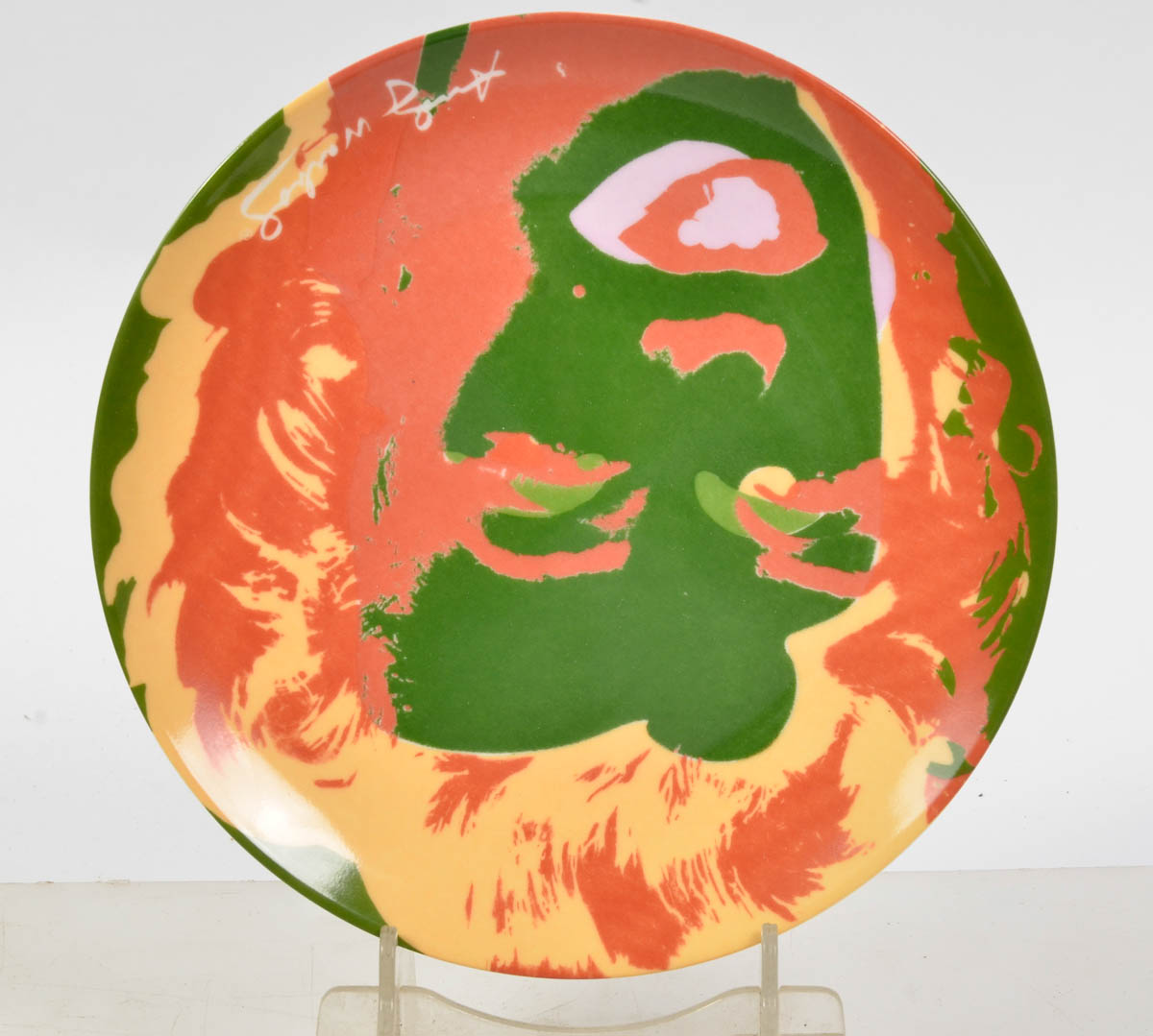 Andy Warhol - prato de porcelana- Marilyn Monroe - assinado. Diam. 21...
