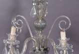 Lustre de cristal com 3 braços. - Lustre de cristal com 3 braços.