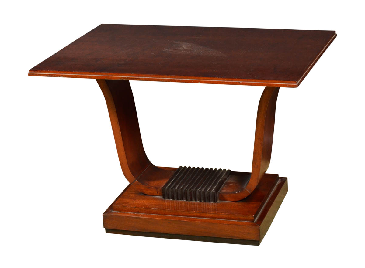 Mesa de centro de madeira nobre, Art Deco. Med. 79 x 54 cm - alt. 56...