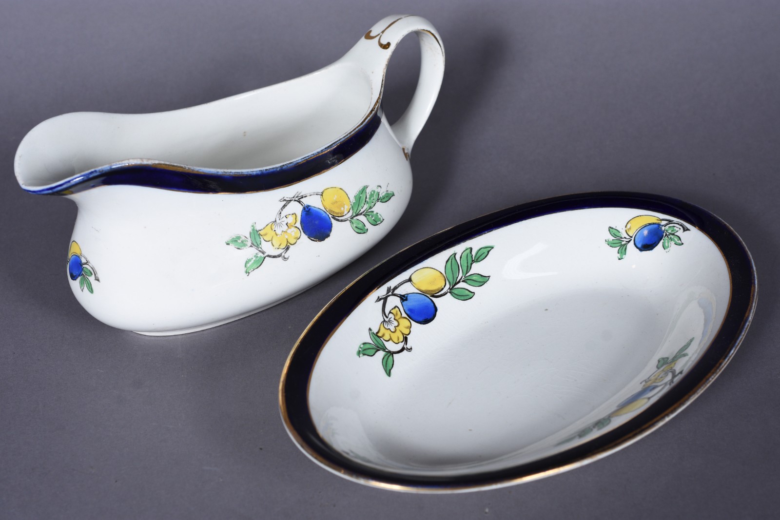 Serviço de jantar de faiança inglesa "Bleu de Roi", Alfred Meakin... - foto 3 de 10