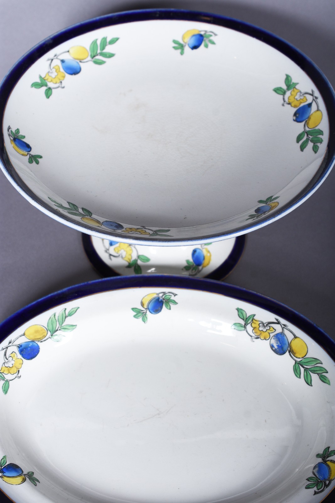 Serviço de jantar de faiança inglesa "Bleu de Roi", Alfred Meakin... - foto 9 de 10
