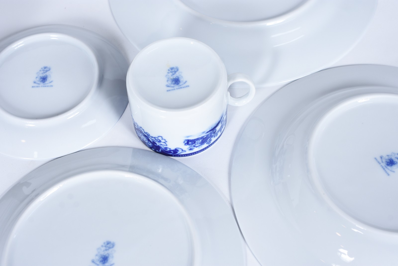 Aparelho de chá e jantar de porcelana Germer, azul e branca, composto... - foto 6 de 7