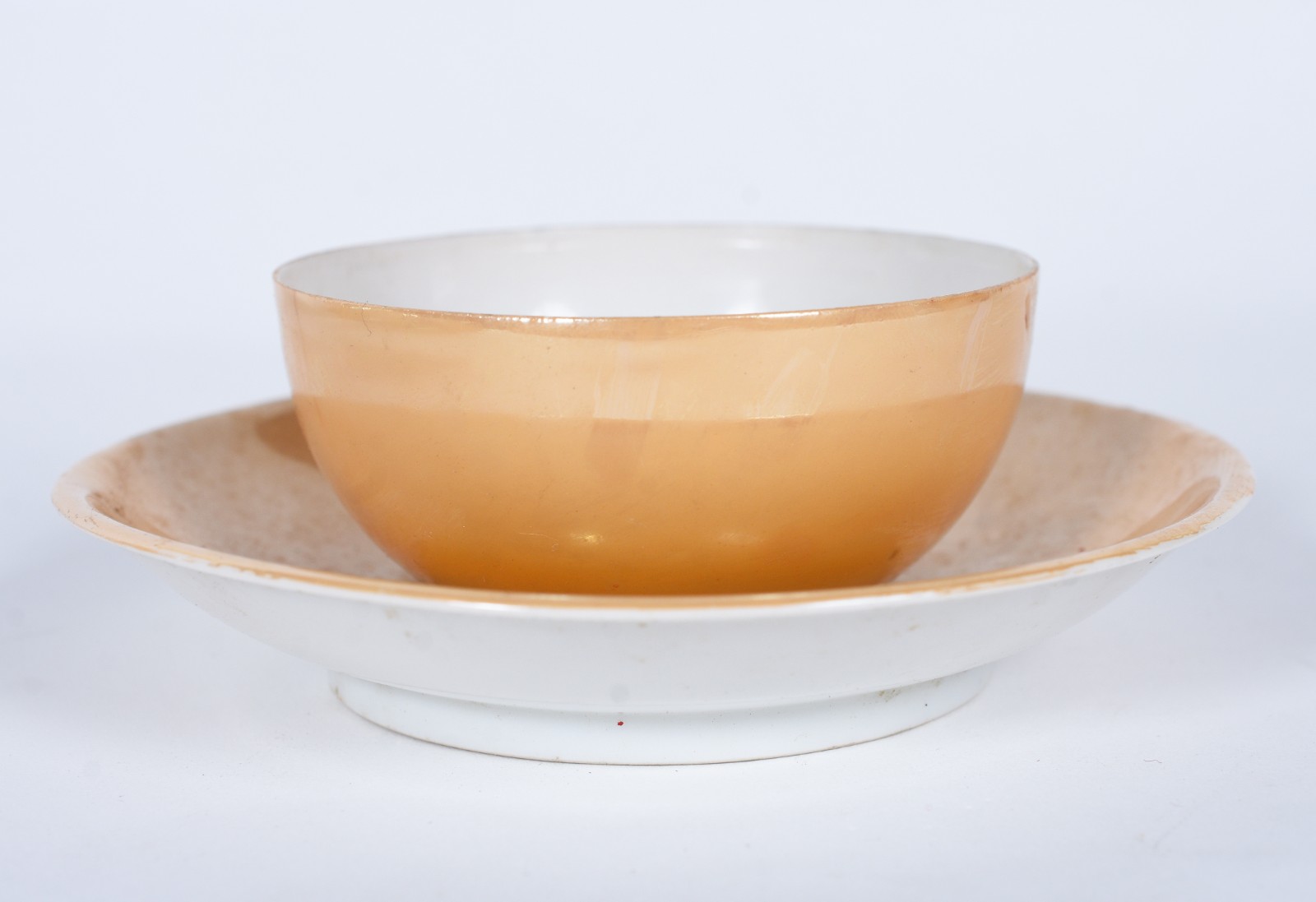 Serviço de chá de porcelana dourada oriental composto de: 6 xícaras... - foto 6 de 10