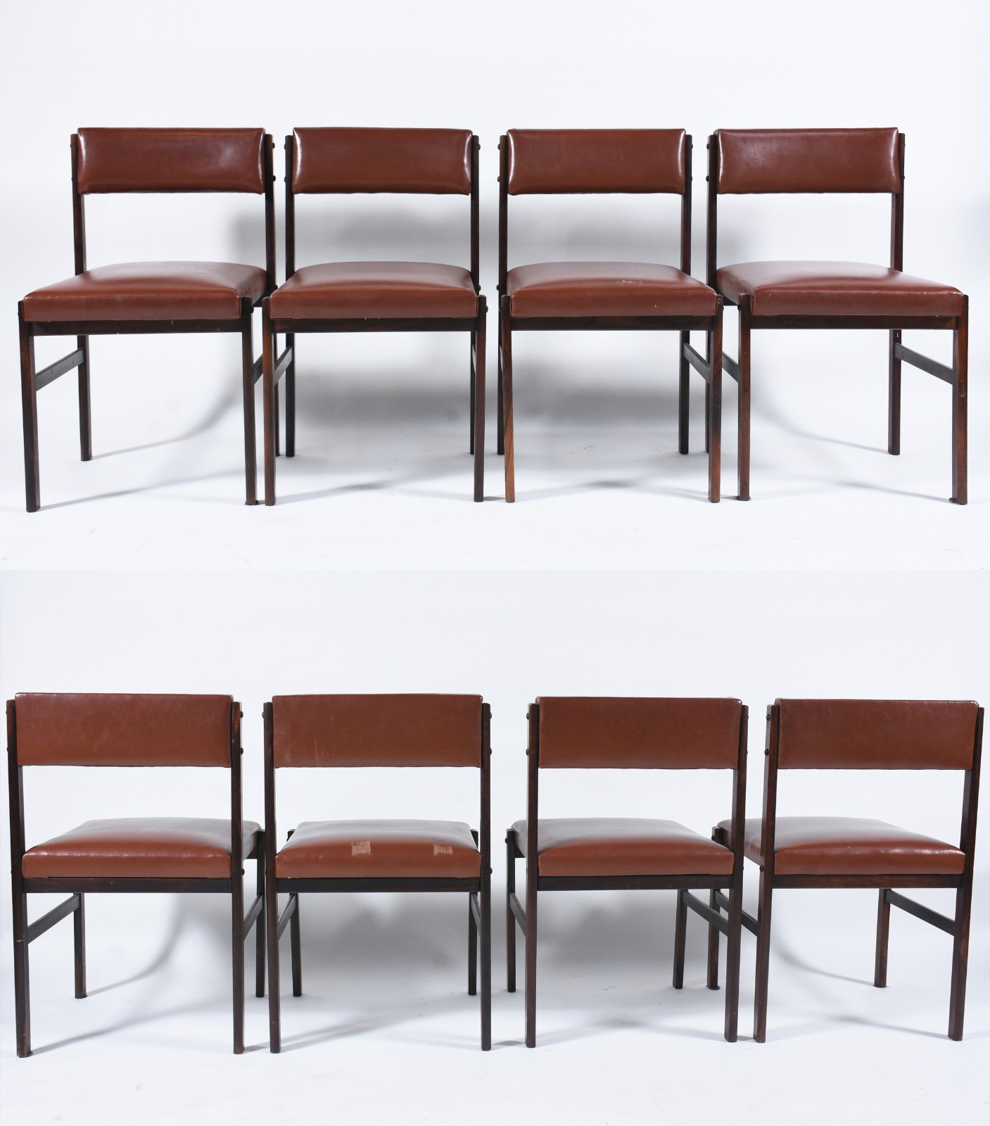 Conjunto de Mesa de jantar de madeira nobre, duas bases ligadas por... - foto 8 de 10