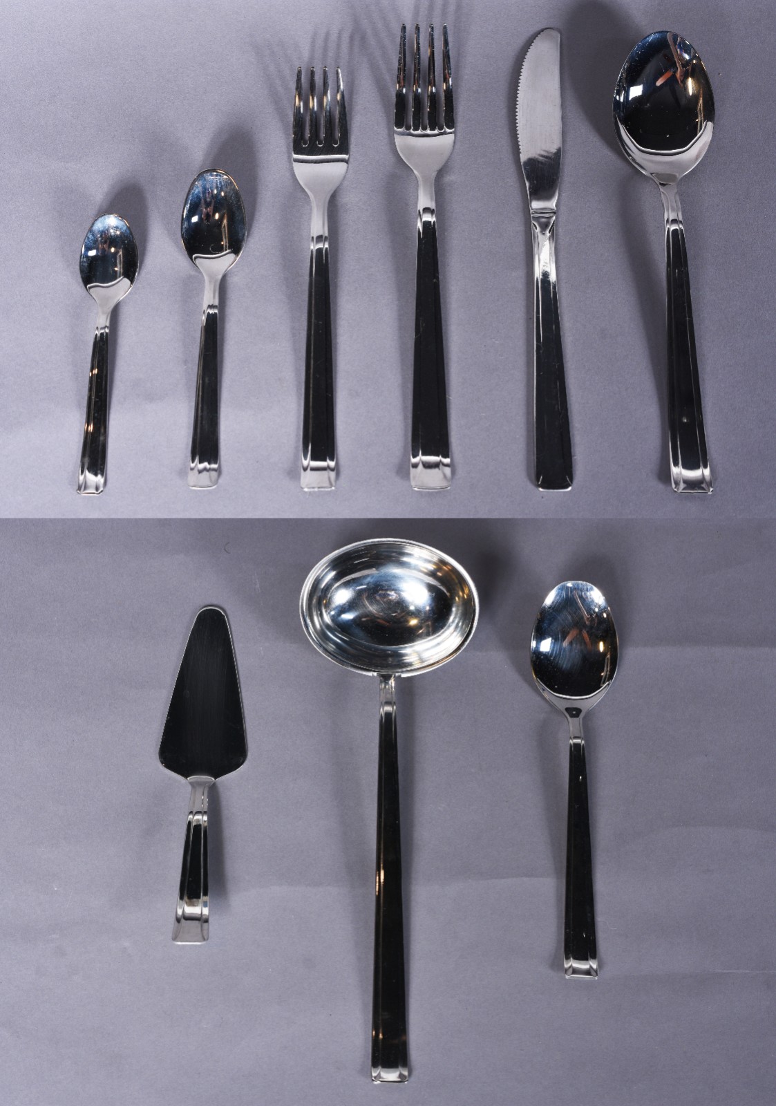 Faqueiro italiano de inox composto de: 12 garfos, 12 colheres, 12... - foto 3 de 7