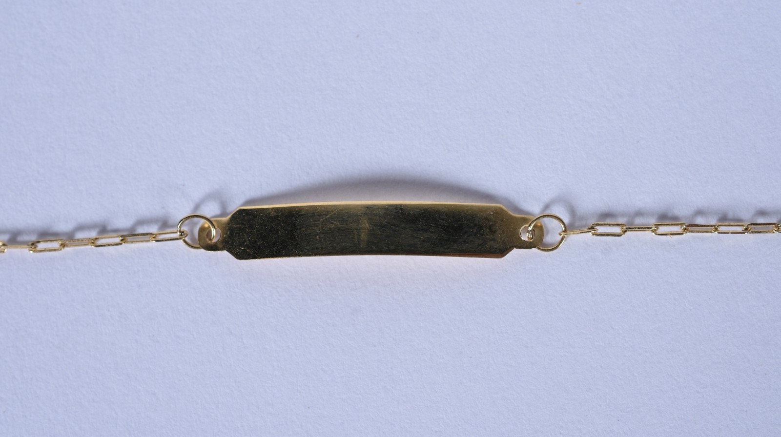 Pulseira para criança de ouro 18 k, contraste 750 com chapinha para... - foto 2 de 5