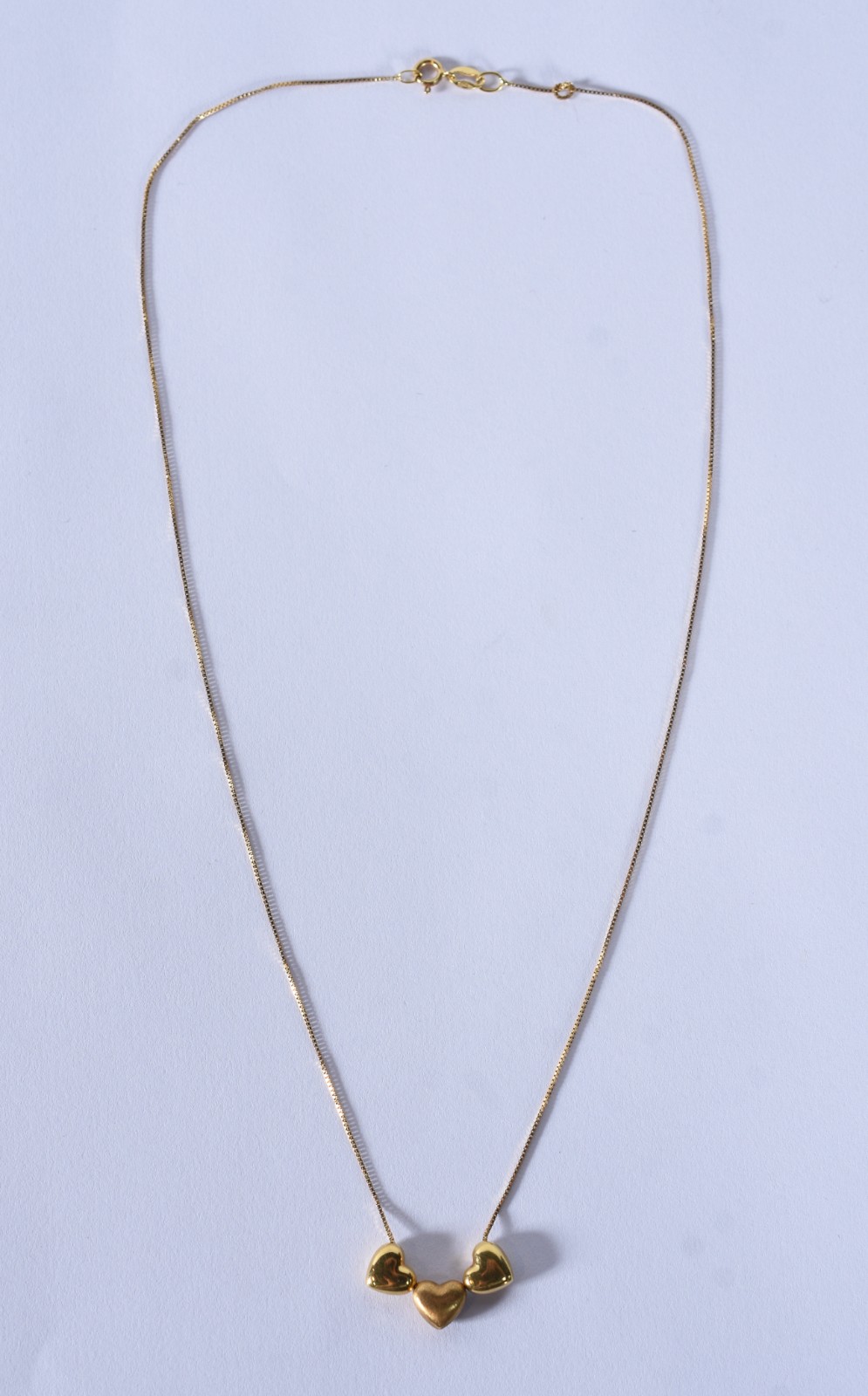 Colar de ouro 18 k, contraste 750 com 3 pingentes (Por motivos de... - foto 3 de 5