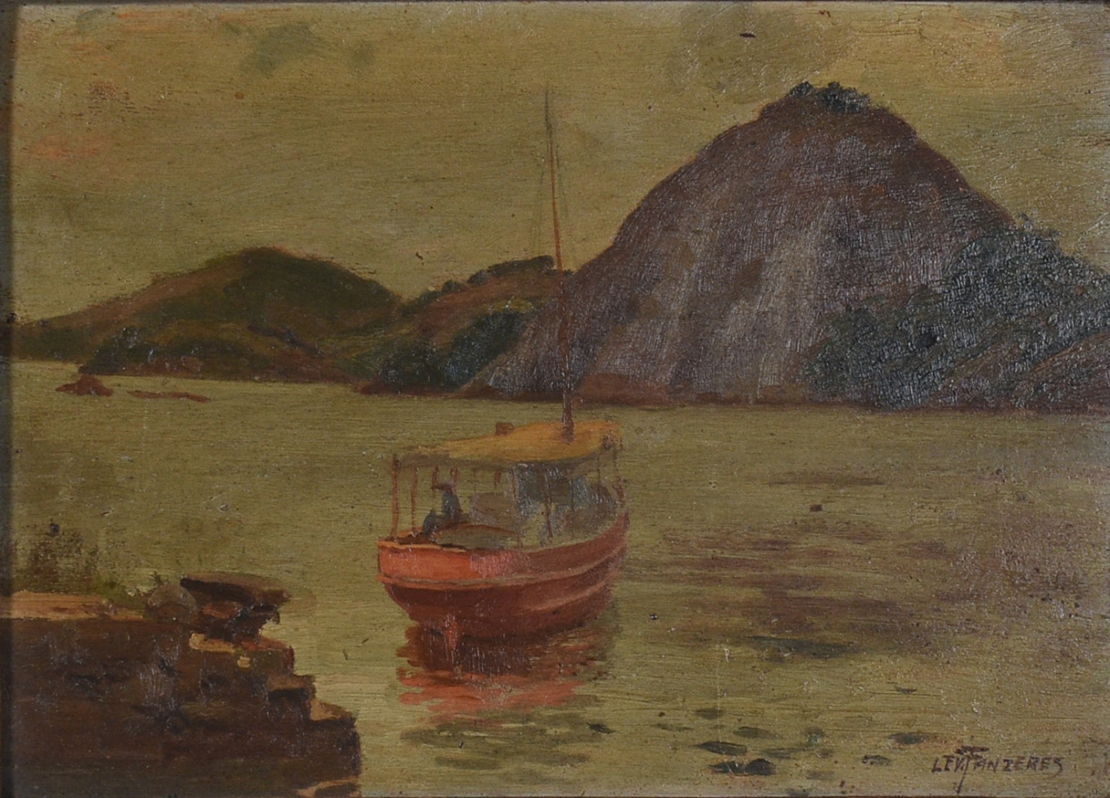 Levino Fânzeres (1884-1956), Marinha com Barco - foto 1 de 4