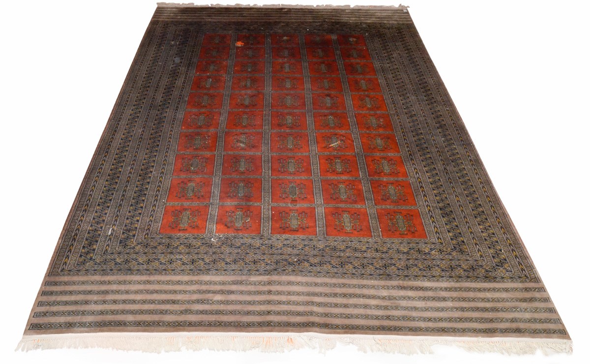 Tapete pakistan - assinado - med. 3.45 x 2.52 m.