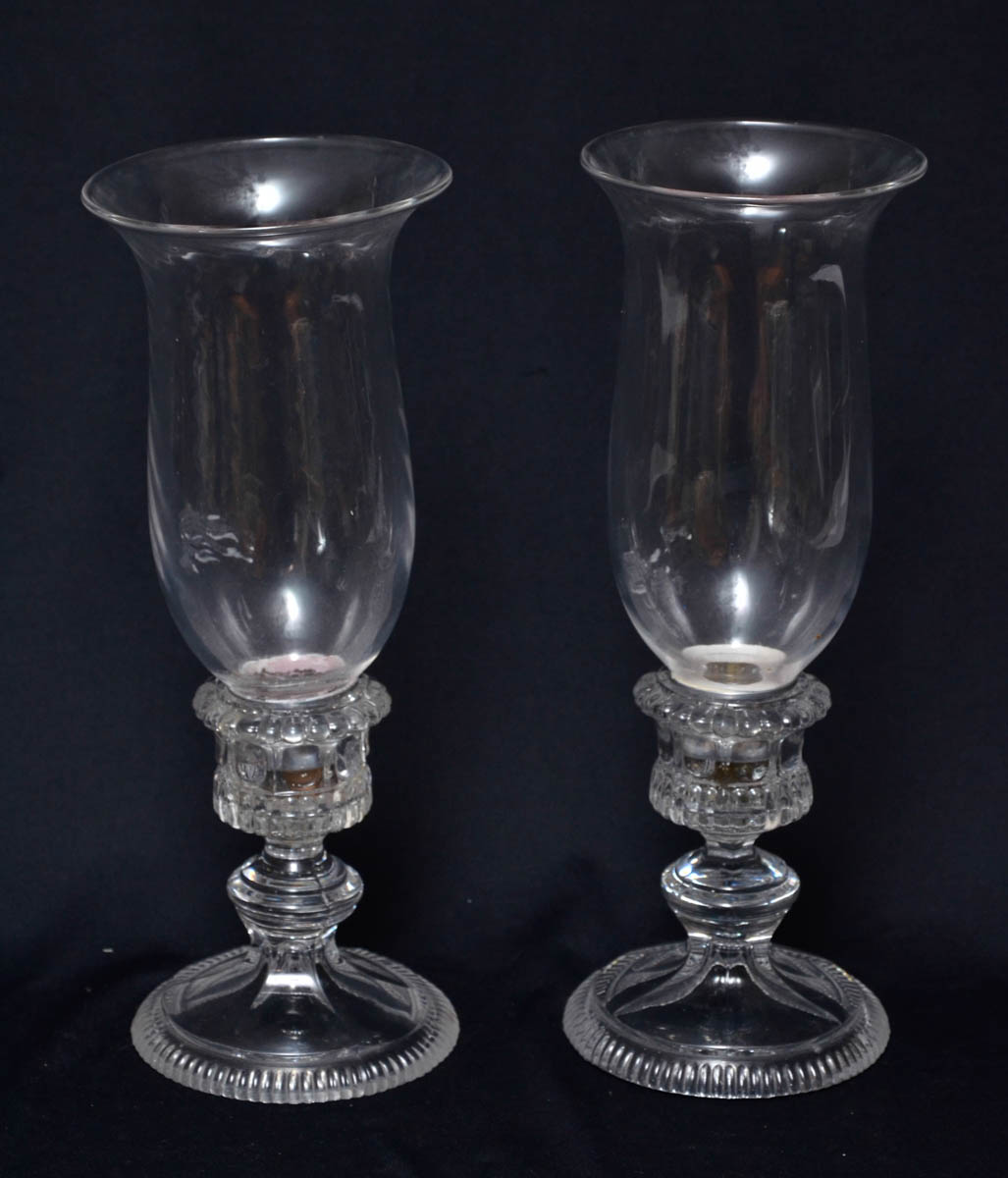 BACARAT - Par de castiçais de cristal frances ASSINADO, mangas lisas...