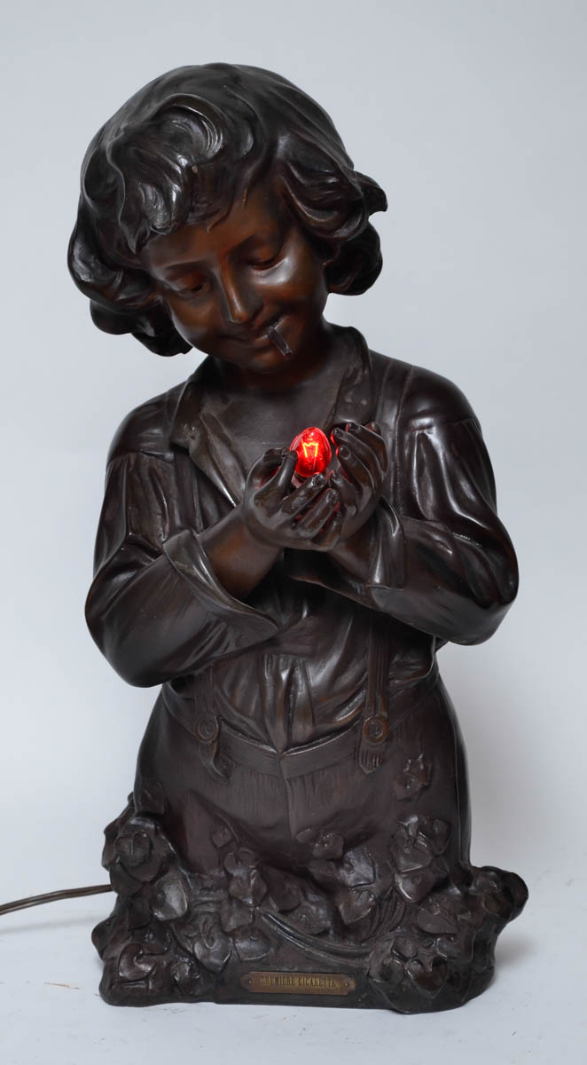 A.DE RANIERI - Premiere Cigarette - Estatueta de bronze, assinada...