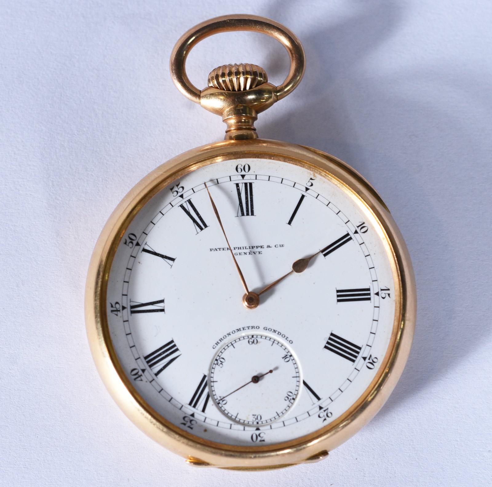 Relógio Patek Philippe de ouro 18k, Chronometro Gondolo, 20 linhas... - foto 2 de 11