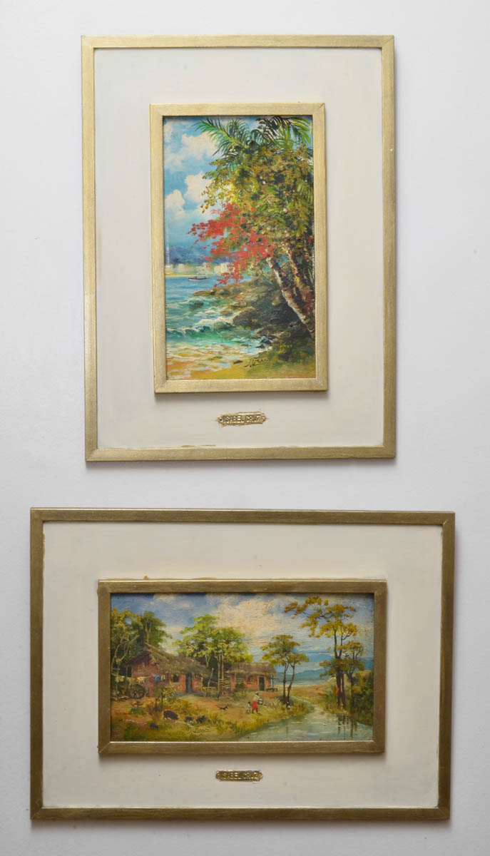 ISABEL CRUZ - Paisagem - 2 quadros - ose - 23 x 13.
