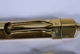 Caneta e lapiseira de metal dourado, marca "Zol... - Caneta e lapiseira de metal dourado, marca "Zola", no estojo.