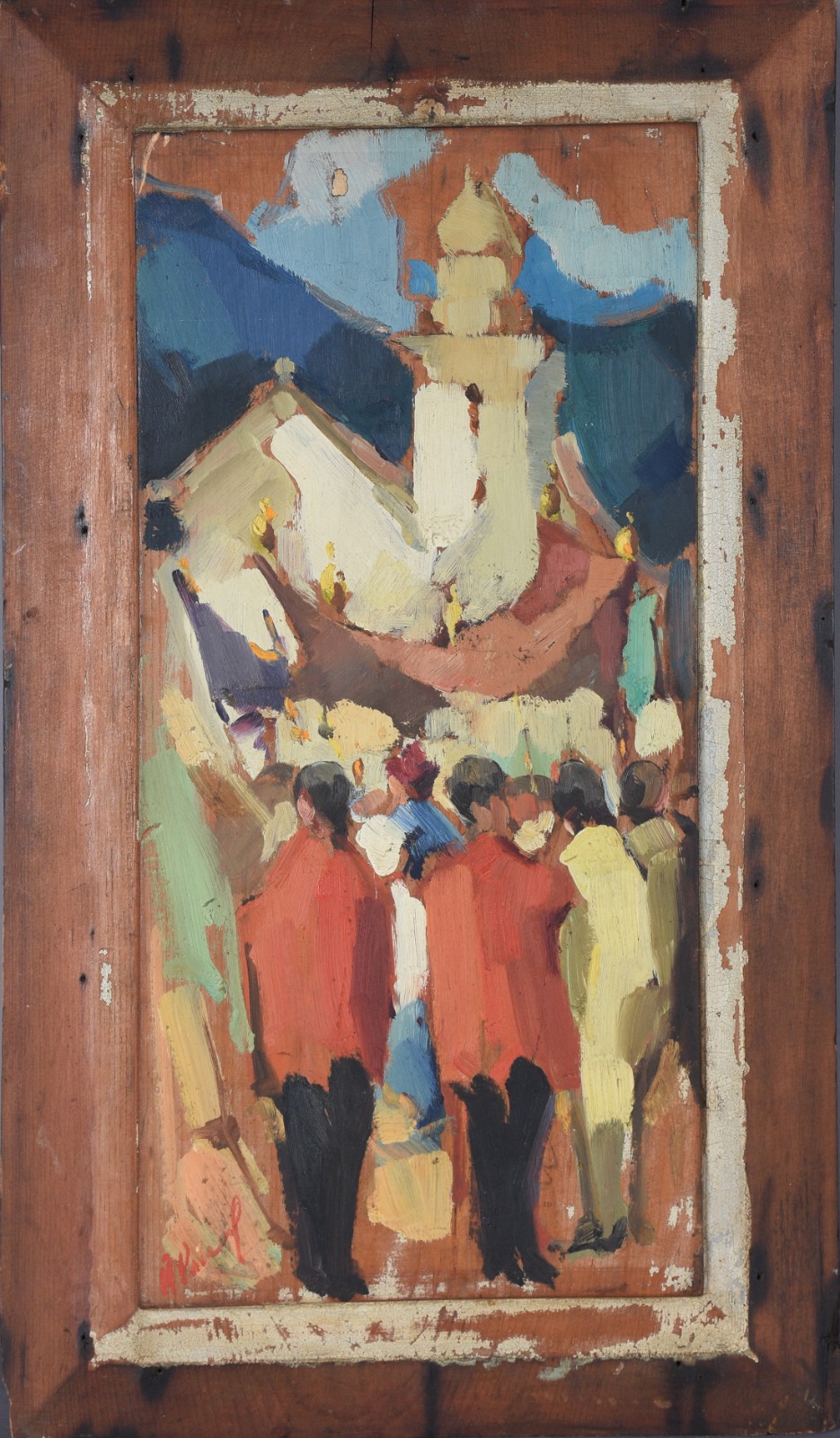 Armínio Pascual (1920-2006), Igreja com figuras - foto 1 de 4