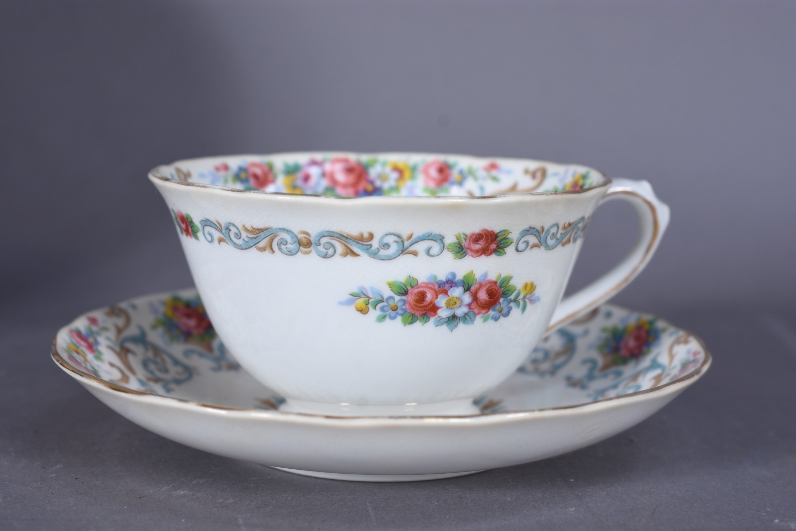Serviço para chá de porcelana inglesa "Tuscan Fine Bone China"... - foto 4 de 11