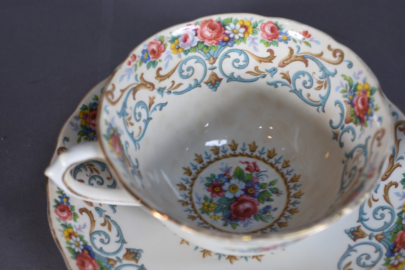 Serviço para chá de porcelana inglesa "Tuscan Fine Bone China"... - foto 9 de 11
