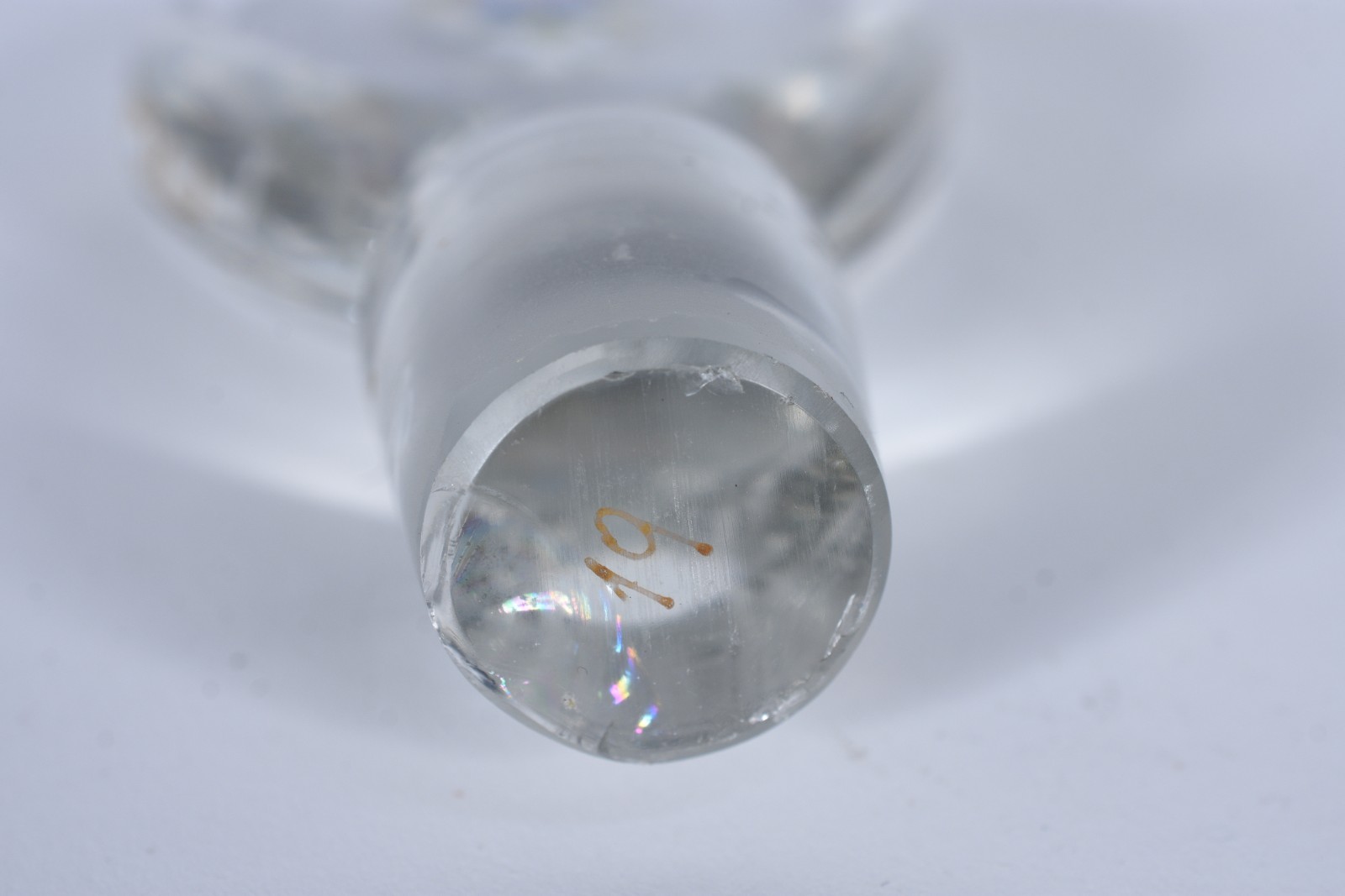 Licoreira com 5 cálices de cristal facetado doublé azul com pequenas... - foto 8 de 10