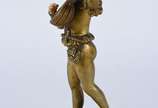 Georges OMERTH (1895/1925),  - Escultura de bronze e marfim representa figura com bandolim.
