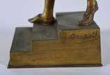 Georges OMERTH (1895/1925),  - Escultura de bronze e marfim representa figura com bandolim.