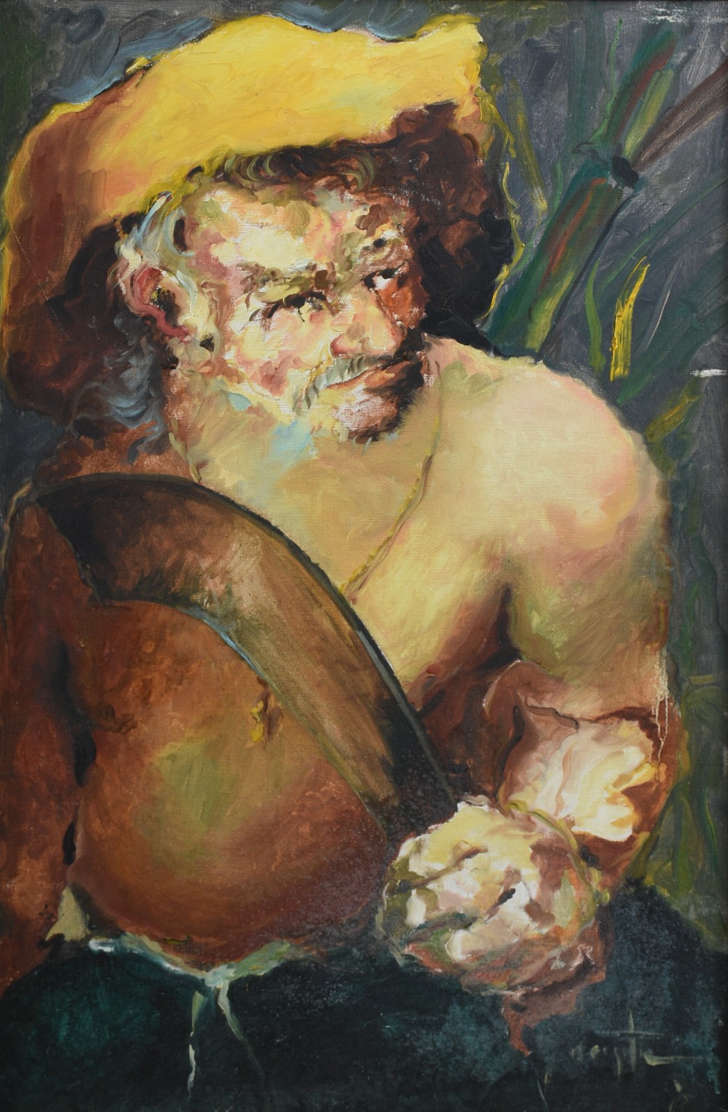 Óleo sobre tela - datado 1980. - foto 1 de 5