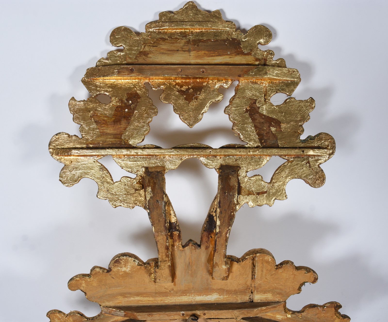 Espelho decorativo de cristal com moldura de madeira ricamente... - foto 4 de 5