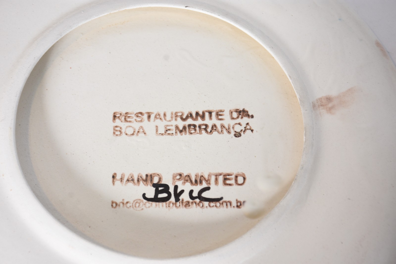 Sete pratos de cerâmica de "Restaurante da Boa Lembrança". - foto 4 de 4