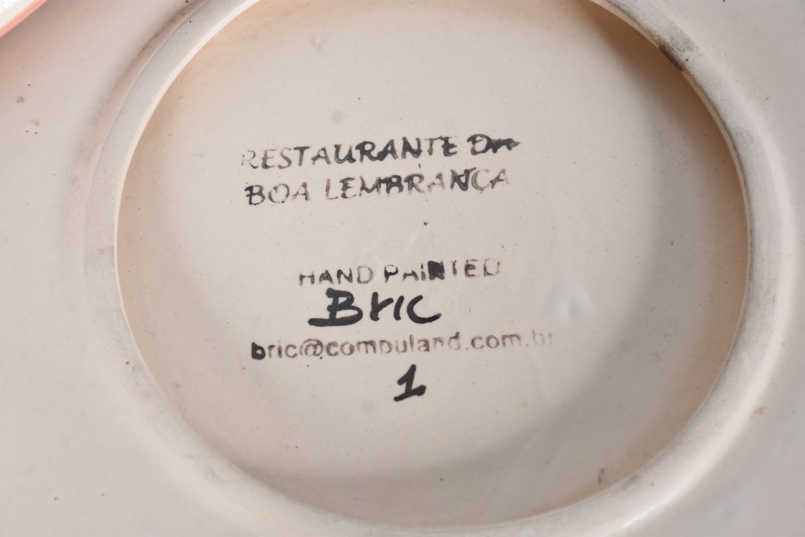 Sete pratos de cerâmica de "Restaurante da Boa Lembrança". - foto 4 de 4