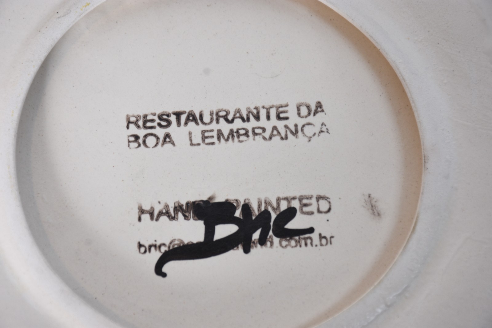 Oito pratos de cerâmica de "Restaurante da Boa Lembrança". - foto 4 de 5