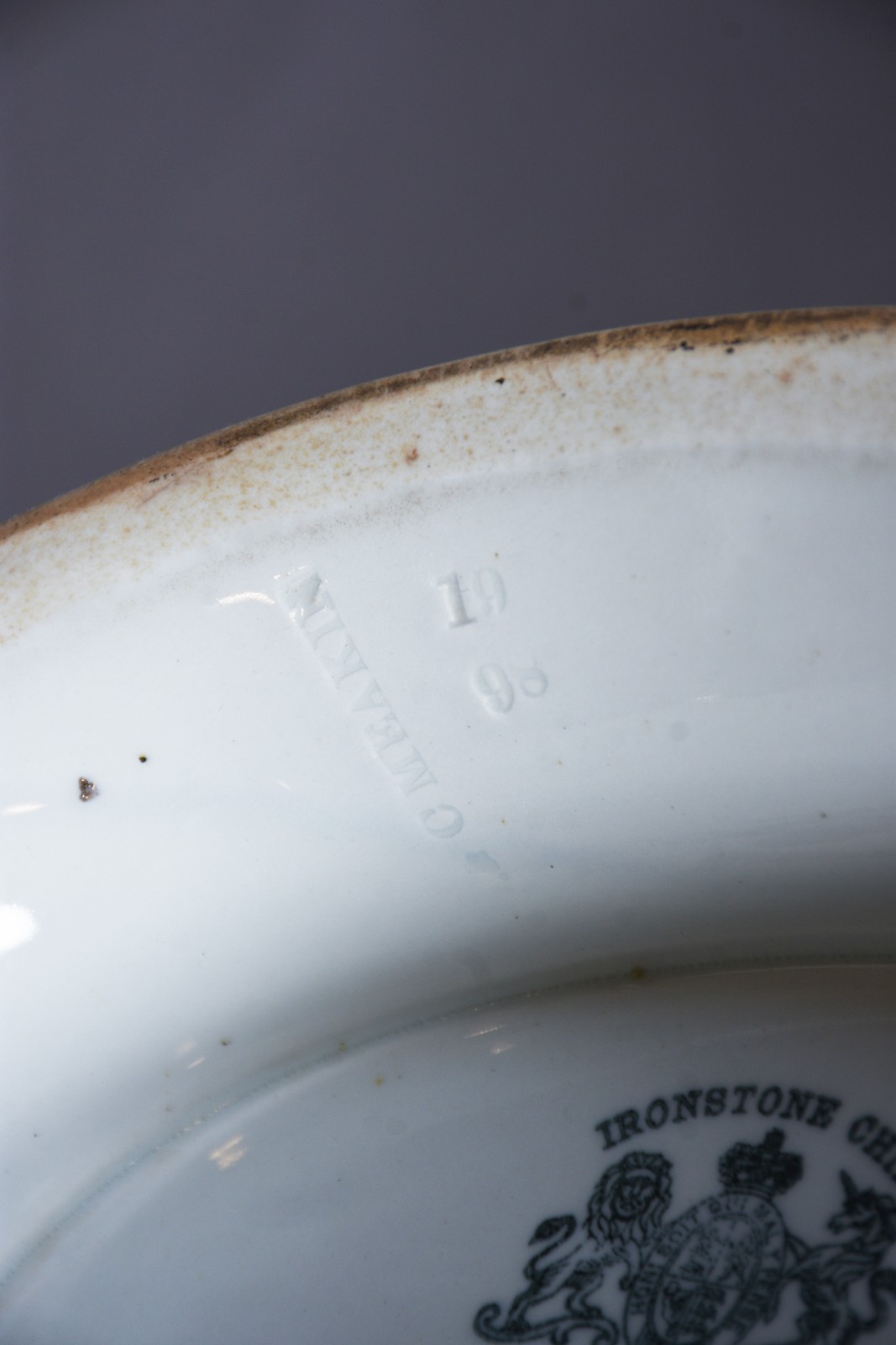 Sopeira de porcelana inglesa branca J & G Meakin, Hanley, pega da... - foto 8 de 8