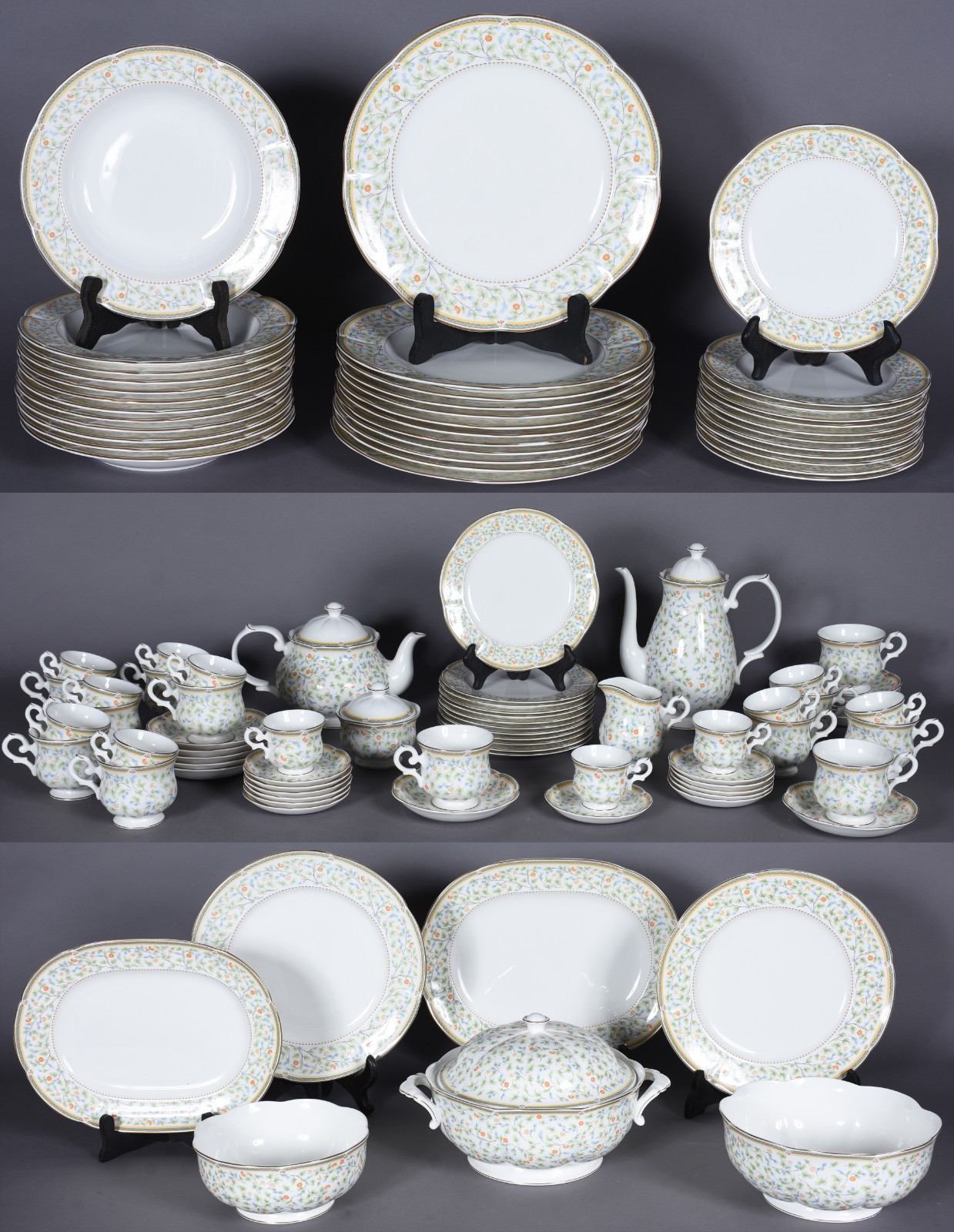 Aparelho de café, chá e jantar de porcelana Thailand, decoração... - foto 1 de 6