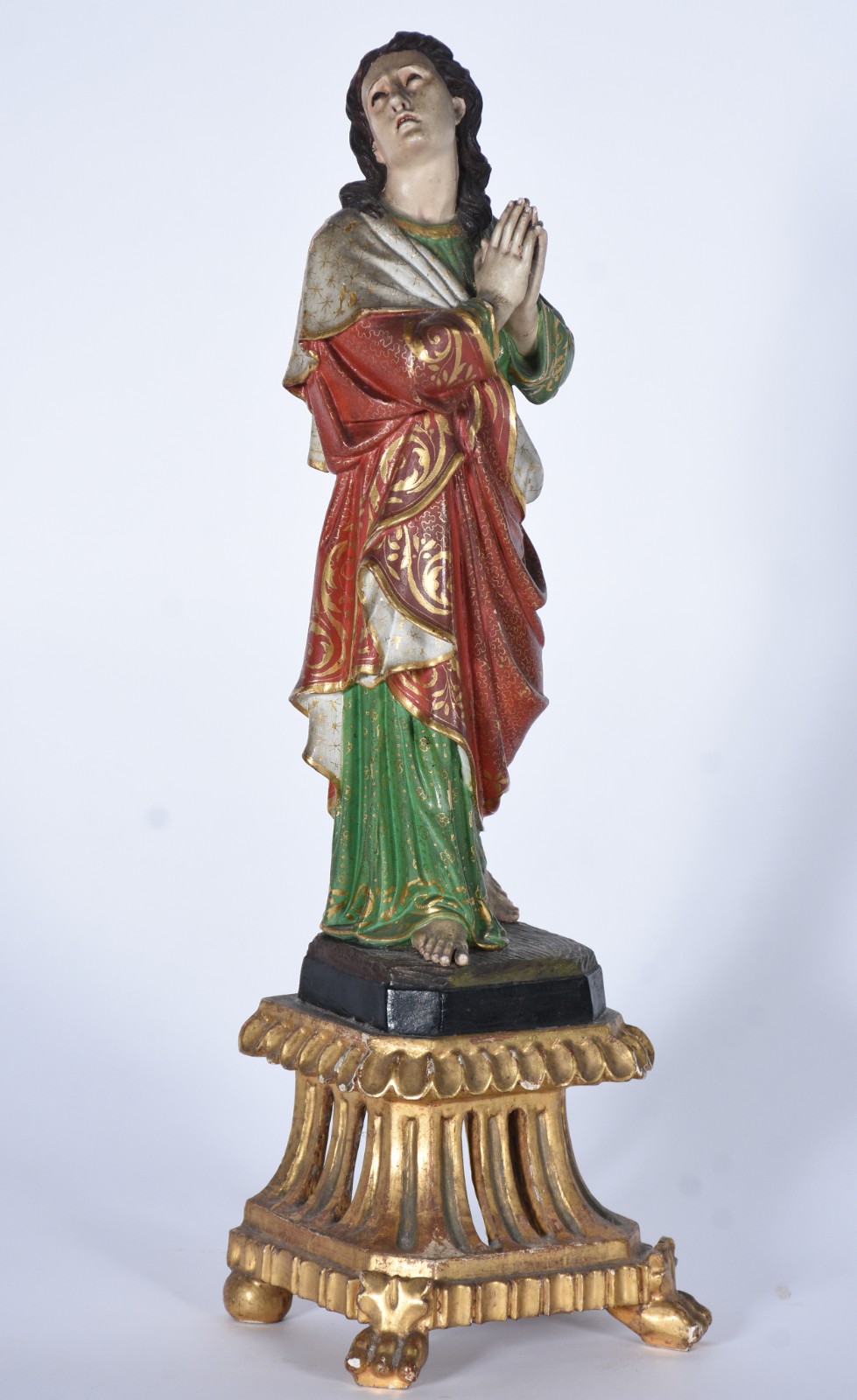 São João Evangelista - Imagem de madeira policromada, olhos de vidro. - foto 1 de 8